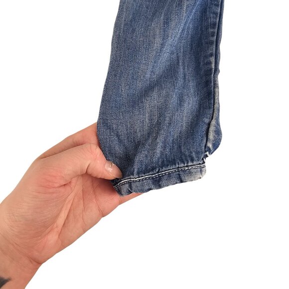 Saks Fifth Avenue Denim Look Long Sleeve Blouse Sz M - Picture 3 of 8